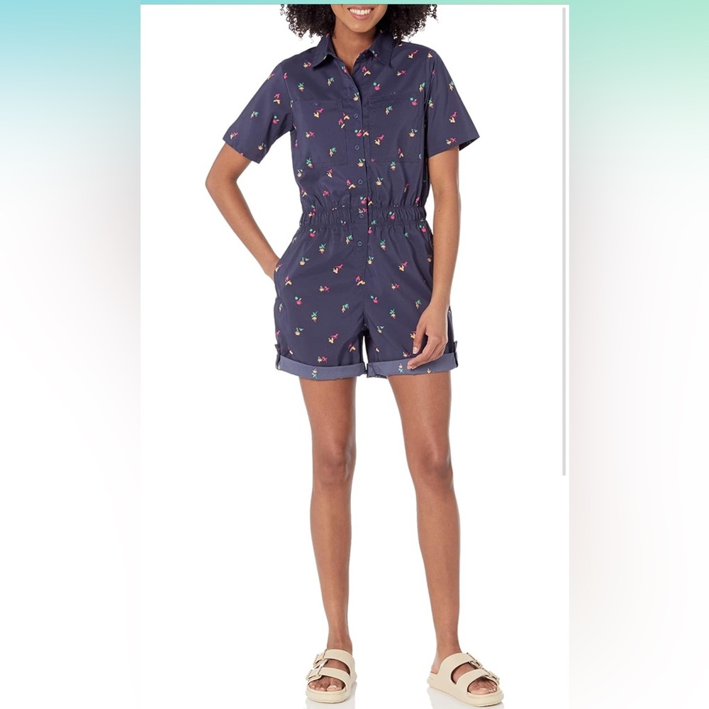 Columbia Navy Floral Jumpsuit